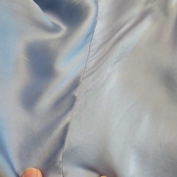 Victoria's Secret Gold Lable Vintage 100% Silk Robe Blue One Size - Picture 6 of 6